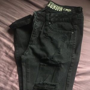 Black Distressed Jeans